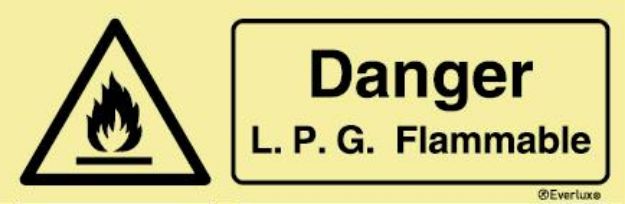 Warning signs, symbol with compl. Text, white viny